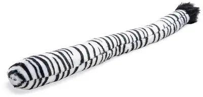 Beeztees hondenspeelgoed Jungle zebrastaart pluche 60x6x5cm zwart/wit - afbeelding 3