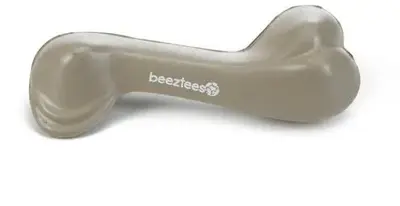 Beeztees hondenspeelgoed massief been No 3 rubber 14x6x4.5cm beige