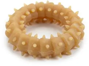 Beeztees hondenspeelgoed rubber ring rubber d8h2cm naturel