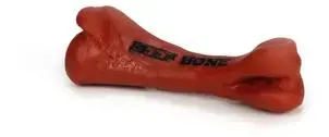 Beeztees hondenspeelgoed runderkluif vinyl 16x5.5x7cm rood