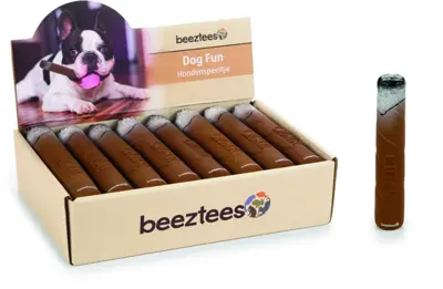 Beeztees hondenspeelgoed sigaar latex 15x2.5x2.5cm bruin - afbeelding 1