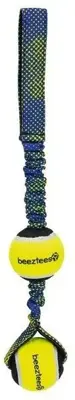 Beeztees hondenspeelgoed tennisbal nylon 44x6.3x6.3cm blauw/geel - afbeelding 2