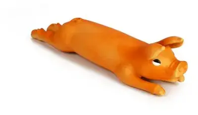 Beeztees hondenspeelgoed varken latex 38.5x11x8cm oranje