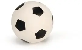 Beeztees hondenspeelgoed voetbal latex d10.5cm zwart/wit kopen?