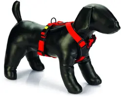 Beeztees Hondentuig Parinca Premium Y-tuig Nylon M/L 67-77 x 2,5 cm – Rood - afbeelding 1