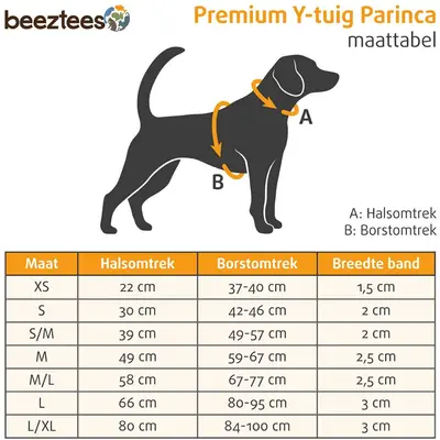 Beeztees Hondentuig Parinca Premium Y-tuig Nylon M/L 67-77 x 2,5 cm – Rood - afbeelding 5