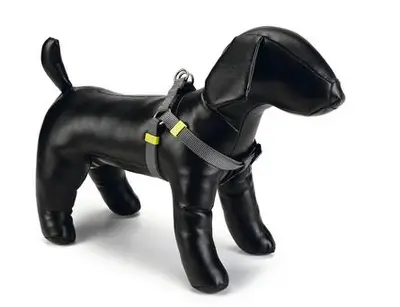 Beeztees hondentuig Uni nylon 35-60x1.5cm donkergrijs