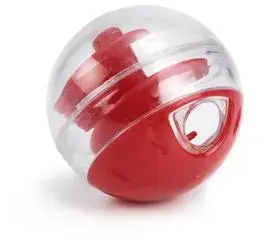 Beeztees katten snackbal plastic 5.5x5.5x5.5cm rood