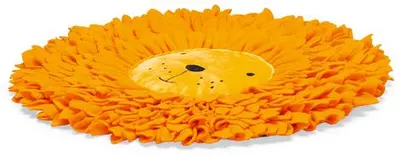 Beeztees katten snuffelmat Jungle leeuw Samba pluche d45h4cm oranje