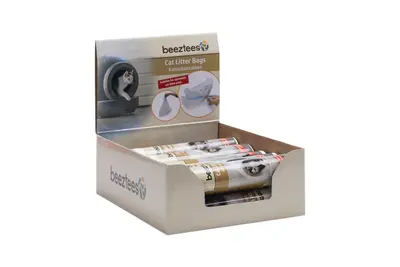 Beeztees kattenbakzakken voor automatische kattenbak Moeza 15.5x4x0.25cm 10 stuks - afbeelding 1