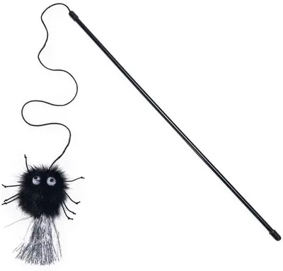 Beeztees kattenhengel Jungle Spin pluche 50x10x4cm zwart - afbeelding 3