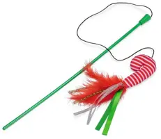 Beeztees kattenhengel Kerst zuurstok pluche 40x3x1cm multi - afbeelding 1