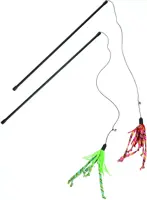 Beeztees kattenhengel streepstaart nylon 50cm – 2 kleuren - afbeelding 1