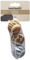 Beeztees kattenspeelballen Jungle print rubber/nylon d4.5h4.5cm multi a3 3 kleuren - afbeelding 1