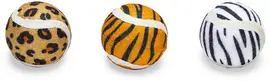 Beeztees kattenspeelballen Jungle print rubber/nylon d4.5h4.5cm multi a3 3 kleuren - afbeelding 2