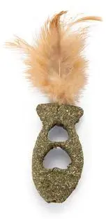 Beeztees kattenspeelgoed catnip 12x2.5x3.5cm bruin