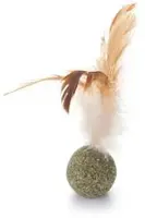 Beeztees kattenspeelgoed catnip bal met veren 12x2.5x3.5cm bruin kopen?