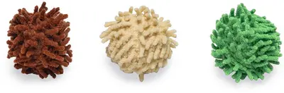 Beeztees kattenspeelgoed Jungle balls ruffles/pluche d4h4cm a3 3 kleuren - afbeelding 4