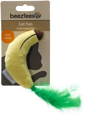 Beeztees kattenspeelgoed Jungle banaan pluche 16x5x3cm geel - afbeelding 3