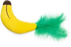 Beeztees kattenspeelgoed Jungle banaan pluche 16x5x3cm geel - afbeelding 1