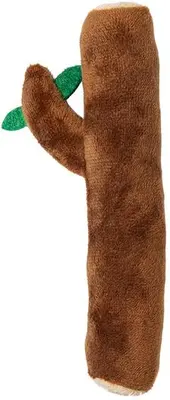 Beeztees kattenspeelgoed Jungle boomstam pluche 15x6x3cm bruin - afbeelding 2