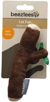 Beeztees kattenspeelgoed Jungle boomstam pluche 15x6x3cm bruin - afbeelding 3
