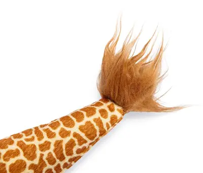 Beeztees kattenspeelgoed Jungle giraffe staart pluche 30x8x3cm bruin - afbeelding 1