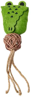 Beeztees kattenspeelgoed Jungle krokodil Raddi vilt 18x6x4cm groen - afbeelding 2