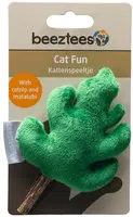 Beeztees kattenspeelgoed jungle matatabi blad vilt 12x8x3cm groen - afbeelding 2