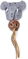 Beeztees kattenspeelgoed Jungle olifant Sola vilt 18x6x4cm grs - afbeelding 2