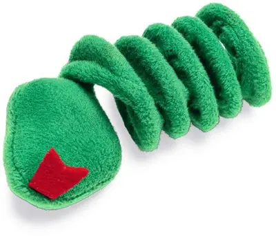 Beeztees kattenspeelgoed Jungle slang Craza pluche 10x3x3cm groen - afbeelding 1