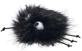 Beeztees kattenspeelgoed Jungle spin Sila met bel pluche 10x5x4cm zwart - afbeelding 3