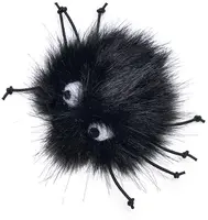 Beeztees kattenspeelgoed Jungle spin Sila met bel pluche 10x5x4cm zwart - afbeelding 1