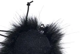 Beeztees kattenspeelgoed Jungle spin Sila met bel pluche 10x5x4cm zwart - afbeelding 2