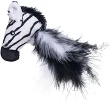 Beeztees kattenspeelgoed Jungle zebra Sazu pluche 16x8x5cm zwart/wit - afbeelding 1