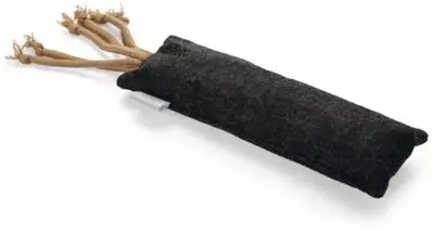 Beeztees kattenspeelgoed kussen met catnip fleece/katoen 31x7x3cm grijs
