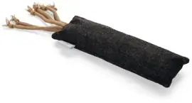 Beeztees kattenspeelgoed kussen met catnip fleece/katoen 31x7x3cm grijs