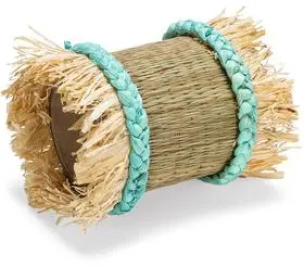 Beeztees knaagdiertunnel maisblad 16x10x10cm beige