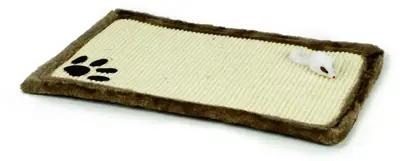 Beeztees krabmat pluche 49x31x1cm bruin/beige