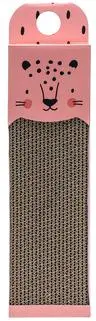 Beeztees krabplank Luipaard karton 45x13x2cm roze