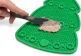 Beeztees likmat voor honden Kerstboom siliconen 23x16x1cm groen - afbeelding 5