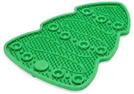 Beeztees likmat voor honden Kerstboom siliconen 23x16x1cm groen - afbeelding 1