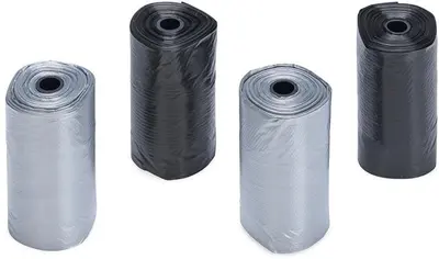 Beeztees navulling voor poepzakhouder plastic 6x3x3cm zwart/grijs 4x20stuks - afbeelding 2
