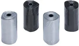 Beeztees navulling voor poepzakhouder plastic 6x3x3cm zwart/grijs 4x20stuks - afbeelding 2
