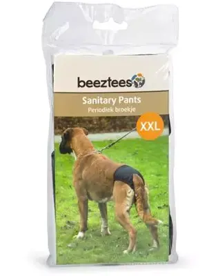 Beeztees Periodiek Broekje – Hond – Zwart – XXL – 71-78 cm
