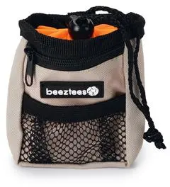 Beeztees poepzakhouder met beloningstasje Ordena nylon incl. 15 zakjes 8x4x10cm grijs