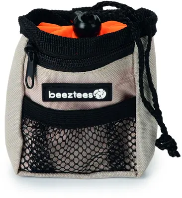 Beeztees poepzakhouder met beloningstasje Ordena nylon incl. 15 zakjes 8x4x10cm grijs - afbeelding 1