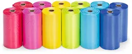 Beeztees poepzakjes navulling regenboog plastic 6x3x3cm multi kleur 12x20stuks - afbeelding 3
