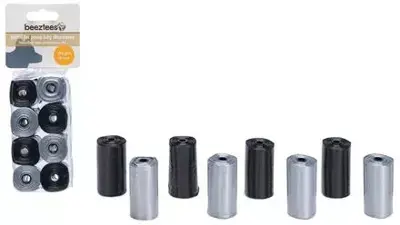 Beeztees poepzakken navulling plastic 8x20stuks zwart/grijs
