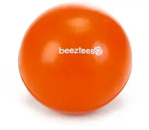Beeztees speelbal rubber 9x9x9cm oranje